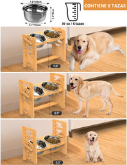 Vantic adjustable-height design with eight levels to grow with your dog.