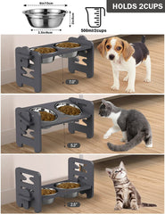 Vantic elevated bowls tilt at 15 degrees for a comfortable feeding posture.
