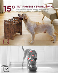 Vantic foldable and removable dog bowl stand for convenient storage