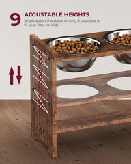 Vantic raised bowls tilted 15 degrees for relaxed neck alignment