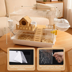 Varrisin wooden loft and house provide cozy micro-habitat inside.
