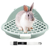 Vayinana rabbit litter box front view showing compact design ideal for small cages