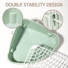Vayinana rabbit litter box mesh section demonstrates easy litter separation