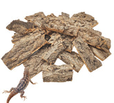 VCEPJH reptile bark bedding 1-5 lb pack showcasing natural cork texture for realism in terrarium.