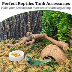 VCEPJH reptile branch wood texture enhances realistic habitat aesthetics and climbing options.