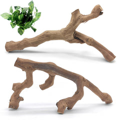 VCEPJH snake climbing branch two-pack for enriching reptile habitats with natural wood texture.