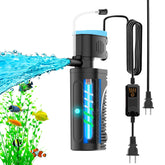 VCRAZE aquarium filter front view for compact 10-30 gallon tanks.