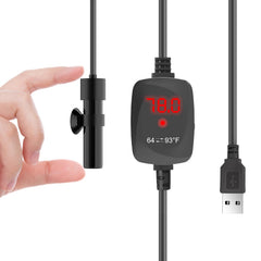 VCRAZE mini aquarium heater with digital display for precise nano-tank warmth.