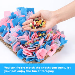 VCZONE snuffle mat foraging guide encouraging treat hiding and deeper exploration