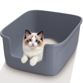 Vealind large cat litter box top view showing roomy interior for easy turning