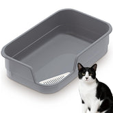 Vealind XL cat litter box front view with spacious interior for big cats