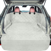 Veckle SUV cargo liner with side flaps protects wheel wells and keeps cargo clean.