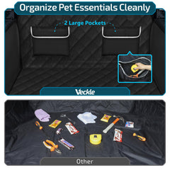 Veckle liner offers two large pockets for dog gear
