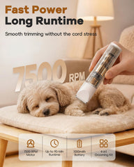 Veeconn dog clippers replaceable trimmer heads support versatile grooming.