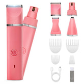 Veeconn dog grooming kit pink front view for easy storage and quick grooming sessions.