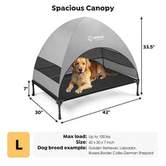 Veehoo Dog Bed Tent provides sun protection and cozy shade outdoors