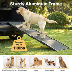 Veehoo anti-slip feet keep the ramp stable on wet surfaces.