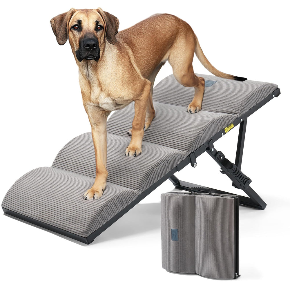 Veehoo dog ramp folded design for easy storage under beds and sofas
