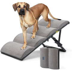 Veehoo dog ramp folded design for easy storage under beds and sofas