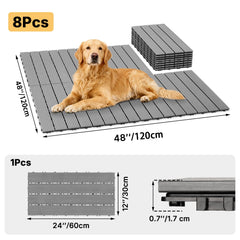 Veehoo textured surface offers non-slip grip for confident footing.