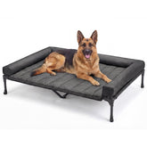 Veehoo dog bed 53x37 frame shows a sturdy raised design for comfort