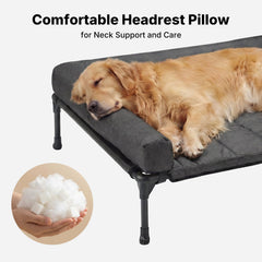 Veehoo bolster cushion on waterproof surface provides neck support and easy cleaning