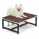 Veehoo dog steps with 6-inch height and wooden frame for easy couch access.
