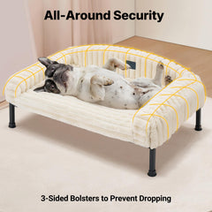 Veehoo elevated pet cot keeps pets off damp floors indoors or on patios.