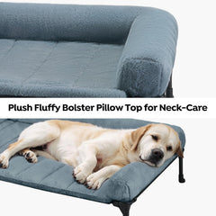 Veehoo plush bolster detail showing neck support and cozy edge