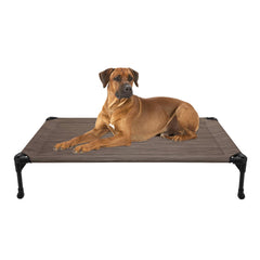 Veehoo outdoor elevated dog bed 45x33 top view showing spacious cooling area