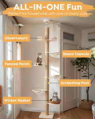 Veehoo stable base design ensures safe climbing for indoor cats