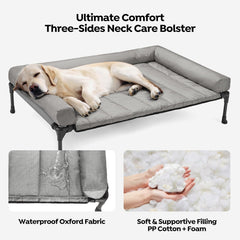 Veehoo three-sided pillow-top mat keeps pets snug and prevents rolling off