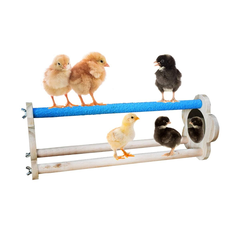 Vehomy chicken perch wood stand helps chicks learn to roost safely.