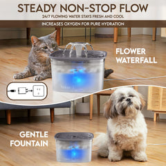 Veken 5-stage filtration reduces impurities, improving taste for pets.