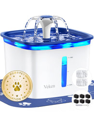 Veken 95oz pet fountain reservoir with high capacity for longer hydration