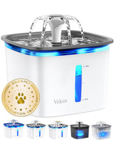 Veken pet fountain flow modes attract pets and encourage hydration.