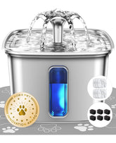 Veken stainless steel cat water fountain assembly shows easy setup and durable materials