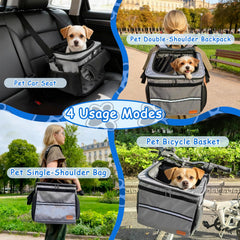 VeluXanipyr dog bike basket in backpack mode for versatile transport.