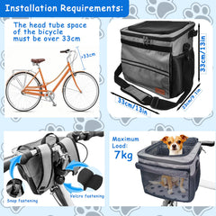 VeluXanipyr dog bike basket breathable mesh top maintains airflow on rides.