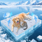 Velvopet dog cooling mat top view showing breathable fabric for quick heat relief.
