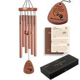 VENBEEL 28-inch pet memorial wind chime front view, ideal for an outdoor tribute.