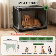 Veraste travel dog crate 4-door close-up highlights secure doors and sturdy construction