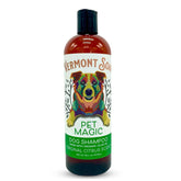 Vermont Soap Organics pet shampoo bottle with citrus scent, USDA certified, ideal for sensitive dogs.