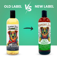 Vermont Soap Organics shampoo being poured, citrus formula for a refreshing bath.