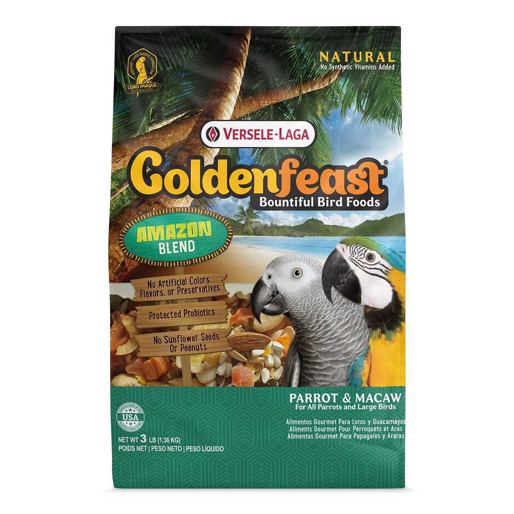 Versele-Laga VL GoldenFeast Amazon Blend bag front view for parrots