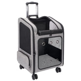 VERSMELO front view of the carrier backpack, spacious interior for large pets.