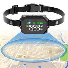 VERSMELO GPS Fence front view shows a compact collar ready for outdoor training.