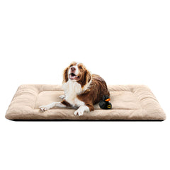 VERZEY Dog Bed with ultra-soft faux fur surface for a cozy crate rest.