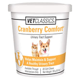 Vet Classics Cranberry Comfort bottle shows easy daily urinary support for pets