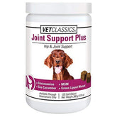 Vet Classics Joint Support Plus bottle-front promotes joint health for active dogs